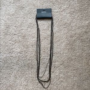 Kohl’s 32 inch long dark metal necklace